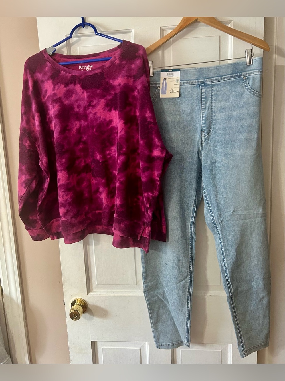 Terra & Sky Cute Tie-Dye Pullover Sweatshirt & Jeggings 2x